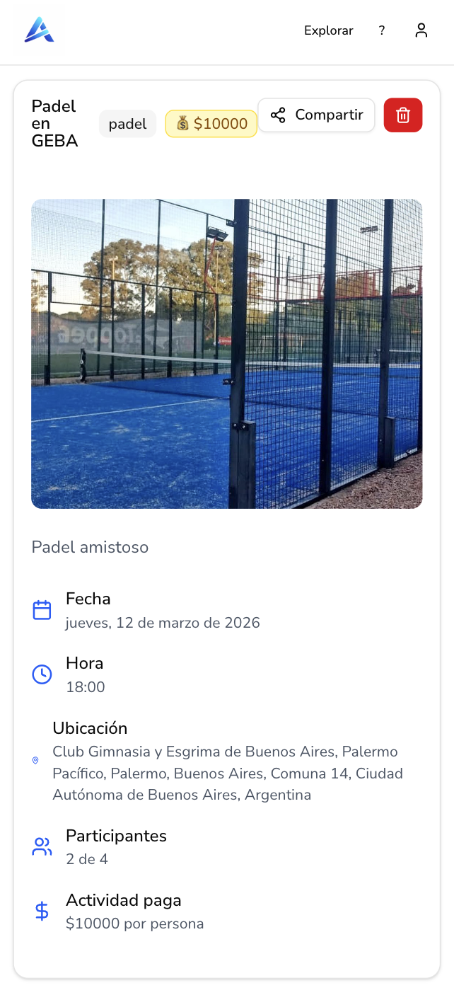 Actividad confirmada